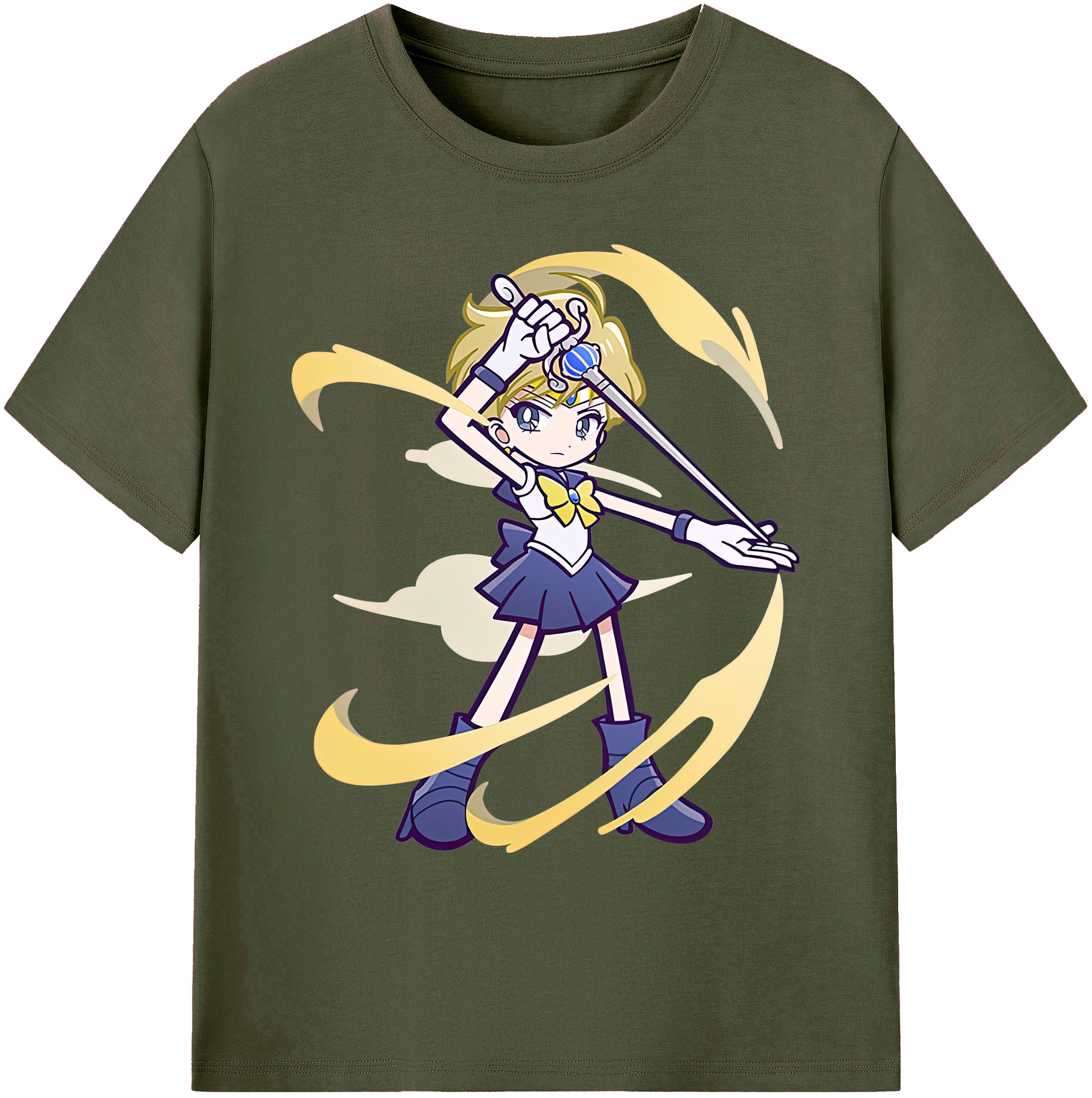 （画像用） 美少女戦士セーラームーン 天王はるか Sailor Moon Tenoh Haruka 綿100％ メンズ半袖Tシャツ｜肌触りやわらか＆通気性